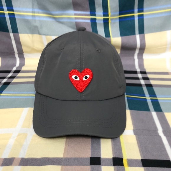 Comme des Garcons Other - Comme des Garcons Gray and Red Heart Hat